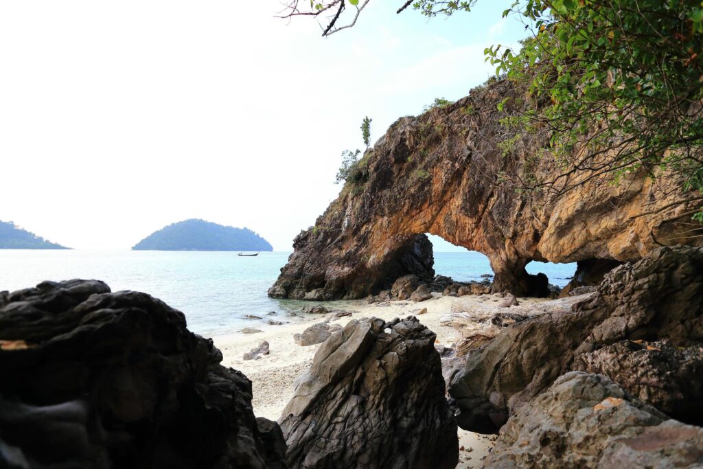 Nature stone arch at Ko Khai island Stock Free