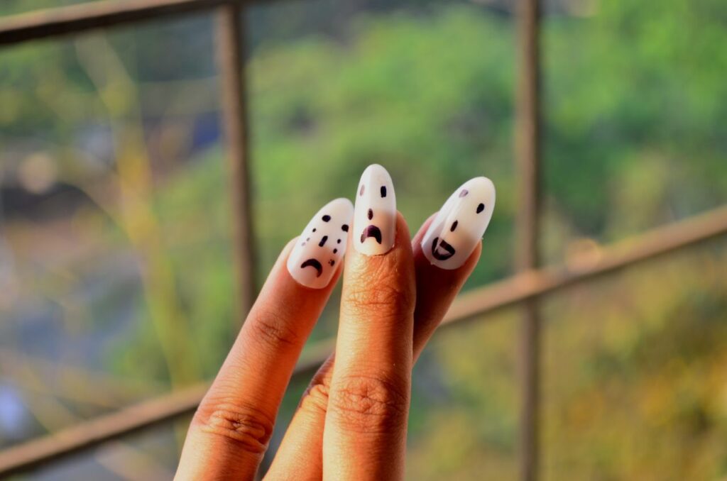 Smiley Faces Hand Nails 2 Stock Free