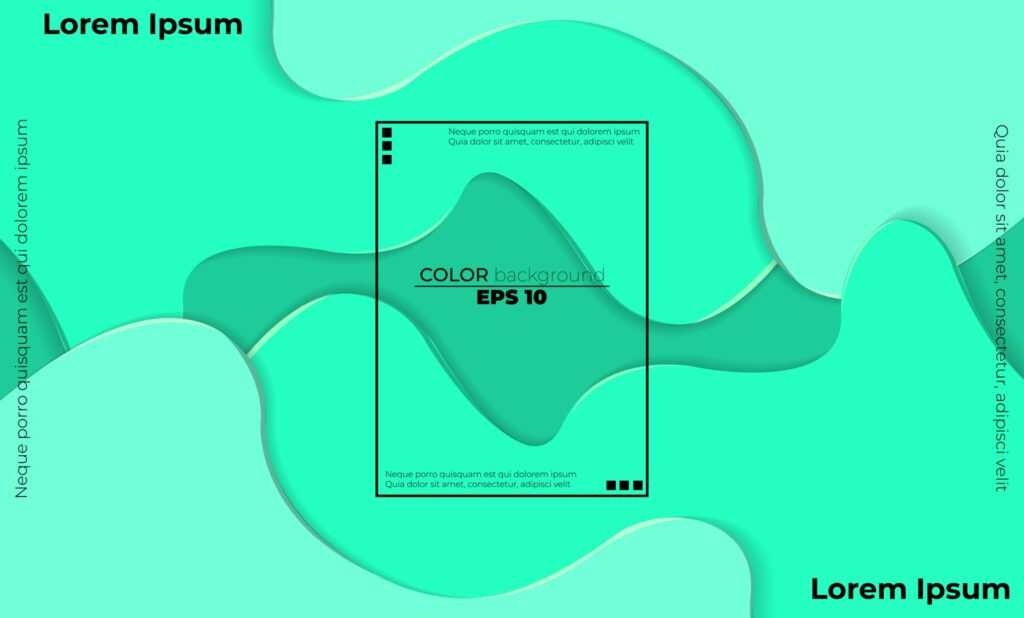 Trendy fluid flow gradient shapes composition Free Vector