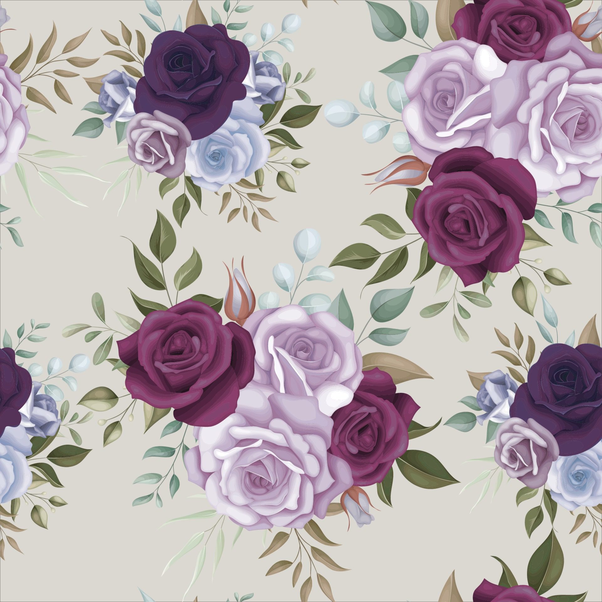 Beautiful floral seamless pattern Free Vector