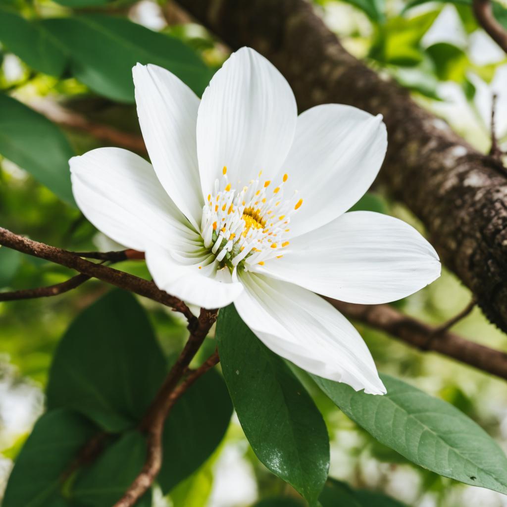 Flor blanca sobresaliendo de by @ai_generated