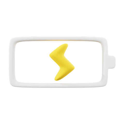 Charge, energy, charging 3D illustration