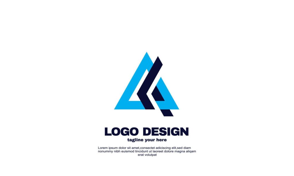 stock vector abstract creative idea best elegant colorful corporate business company logo design vector navy blue color Stock Free