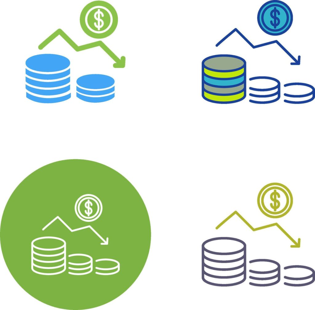 Money Loss Icon Design Stock Free