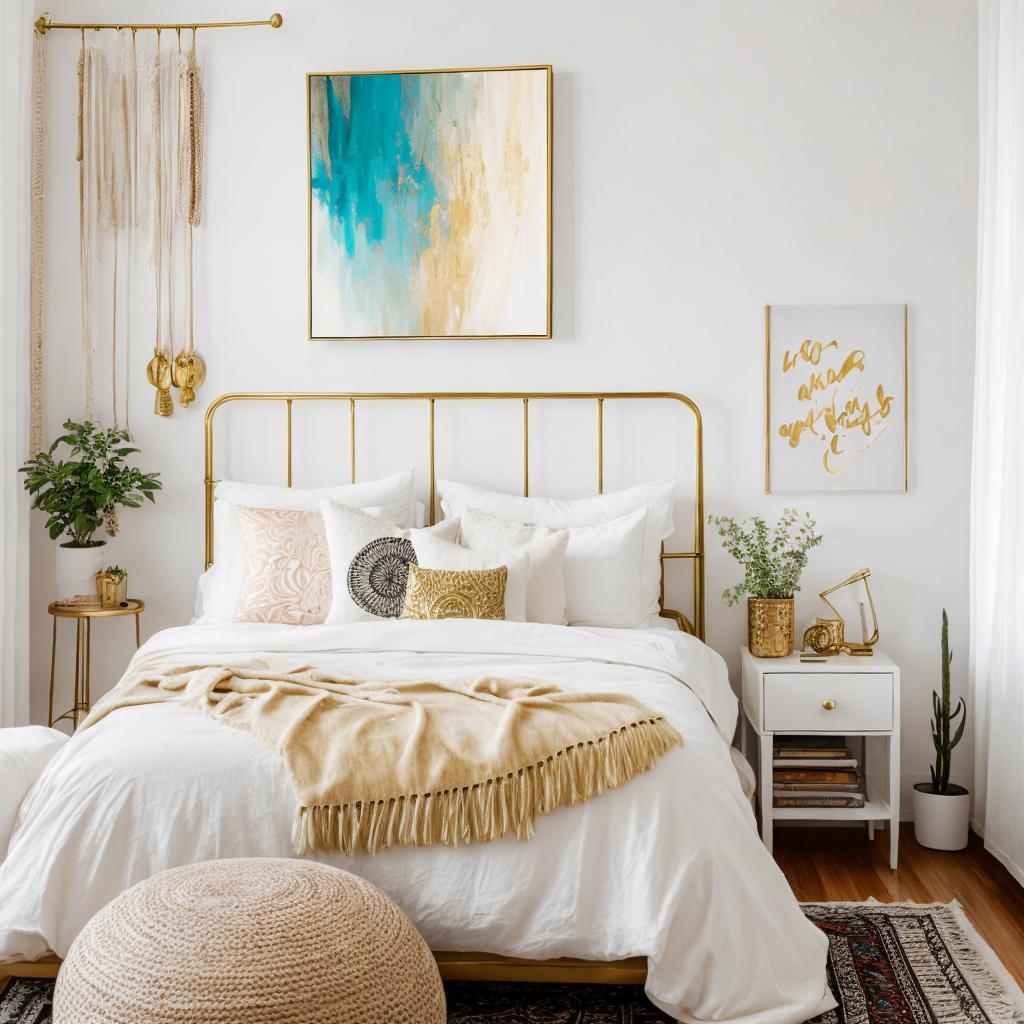 Modern boho bedroom in by @ai_generated