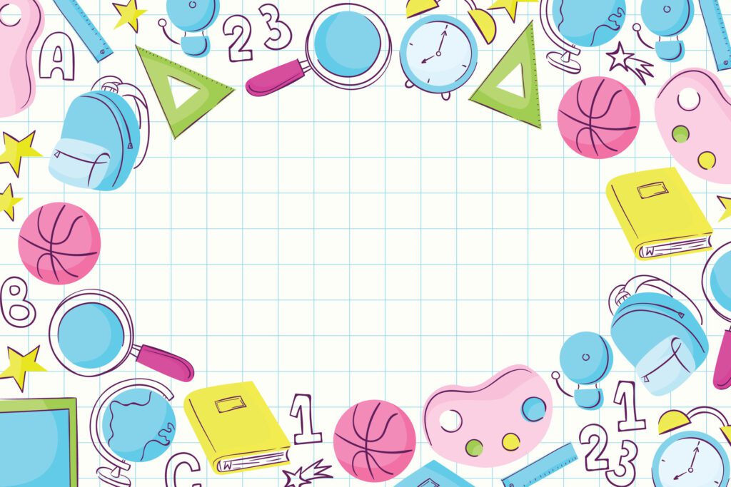 school supplies background Free Vector