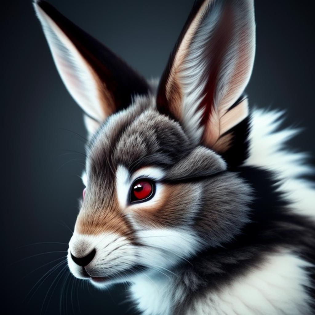 Rabbit wolf hybrid with by @ai_generated