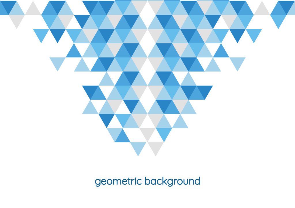 geometric background blue design vector Free Vector