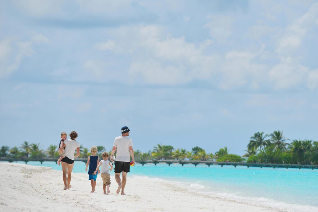 happy family on vacation Stock Free