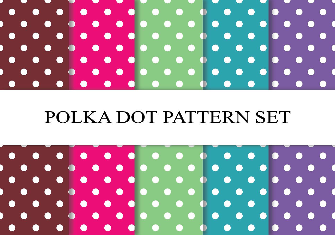 Colorful Polka Dot Pattern Set Free Vector and Free SVG