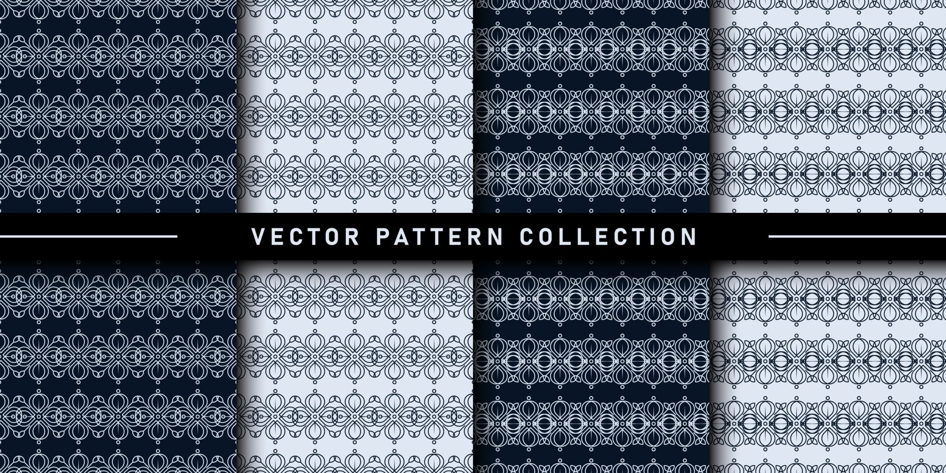 Set of floral pattern collection Free Vector