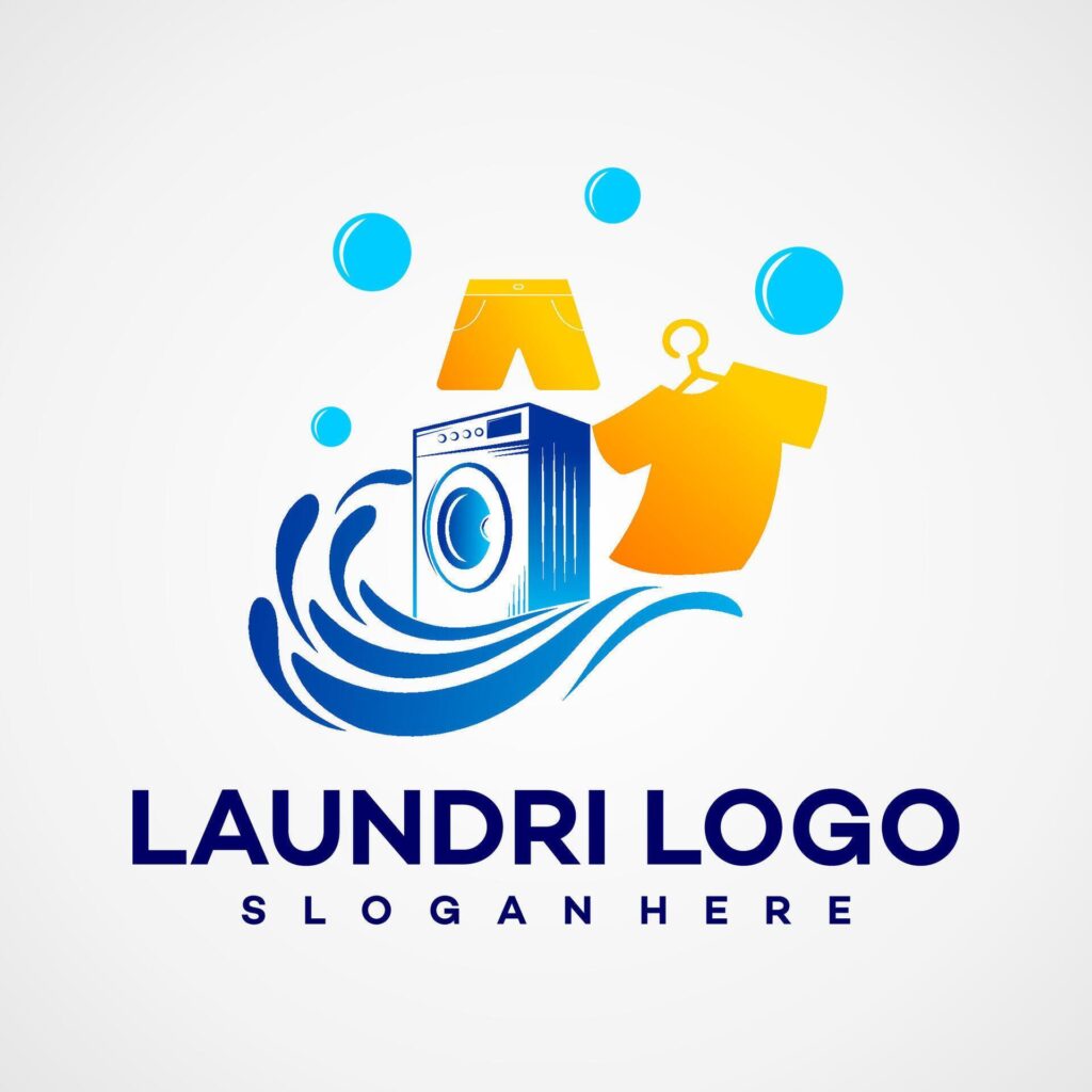 Laundry Washing Machine logo icon Stock Free