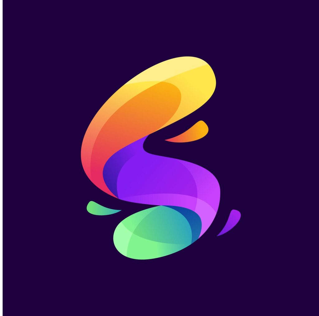 Colorful letter s logo design Stock Free