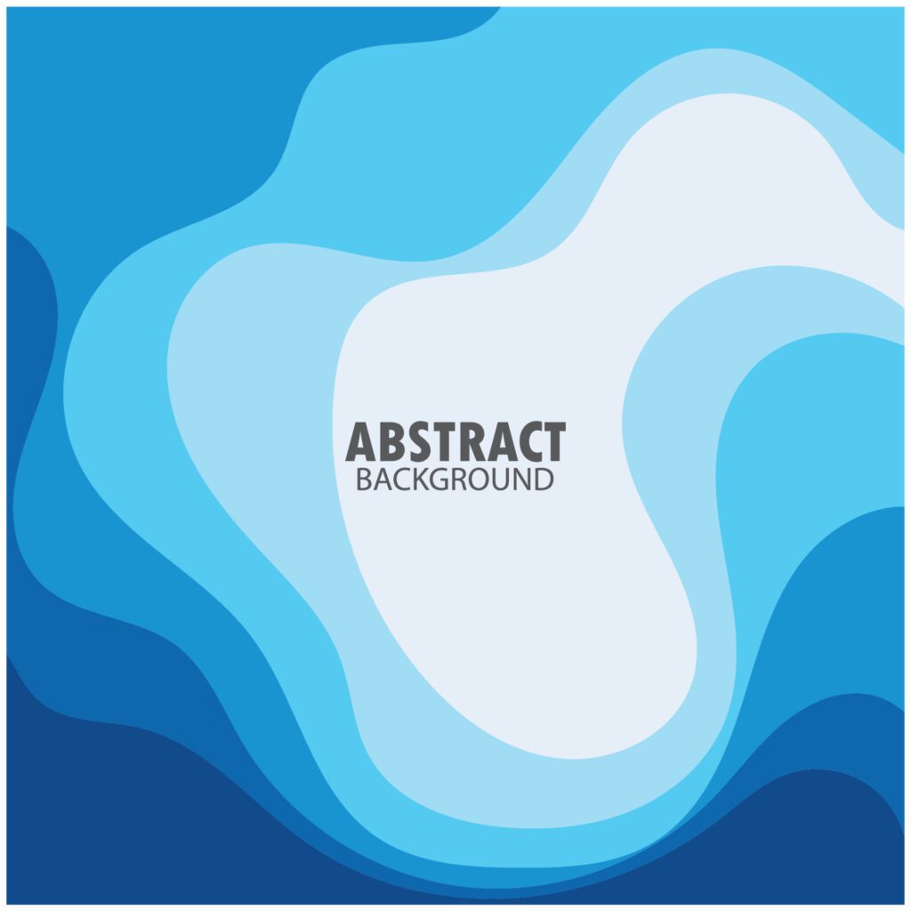 ABSTRACT WAVE BACKGROUND DESIGN WITH BLUE COMBINATION VECTOR Free Vector