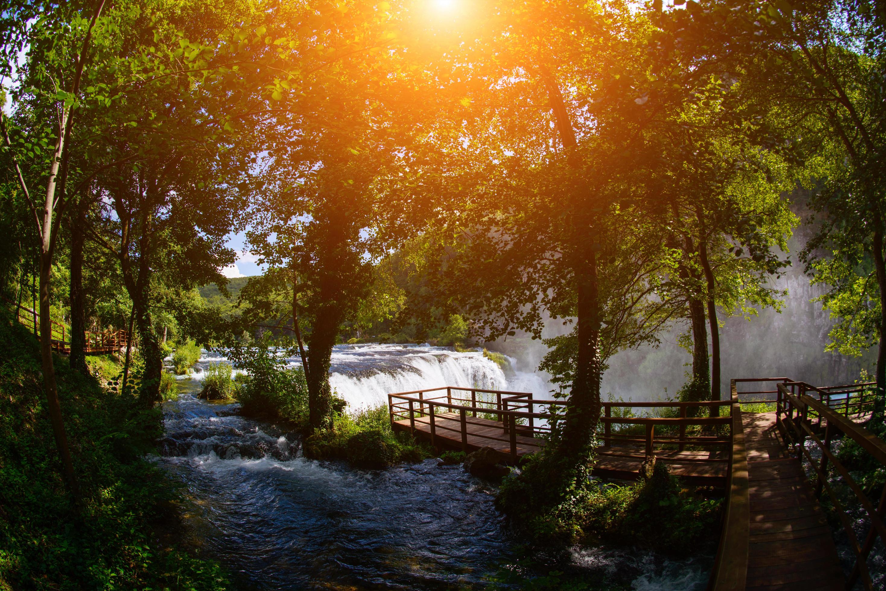 Waterfall nature landscape Stock Free