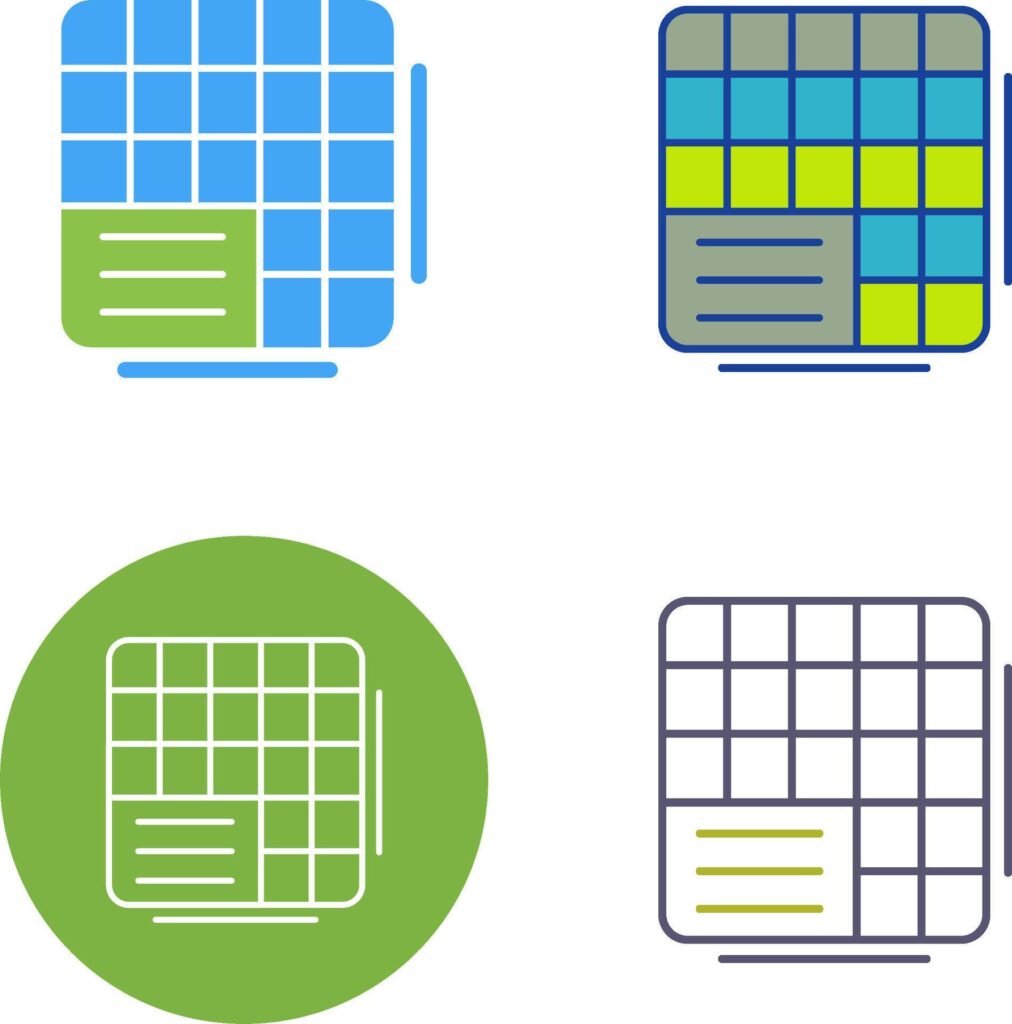 Table Data Icon Design Stock Free