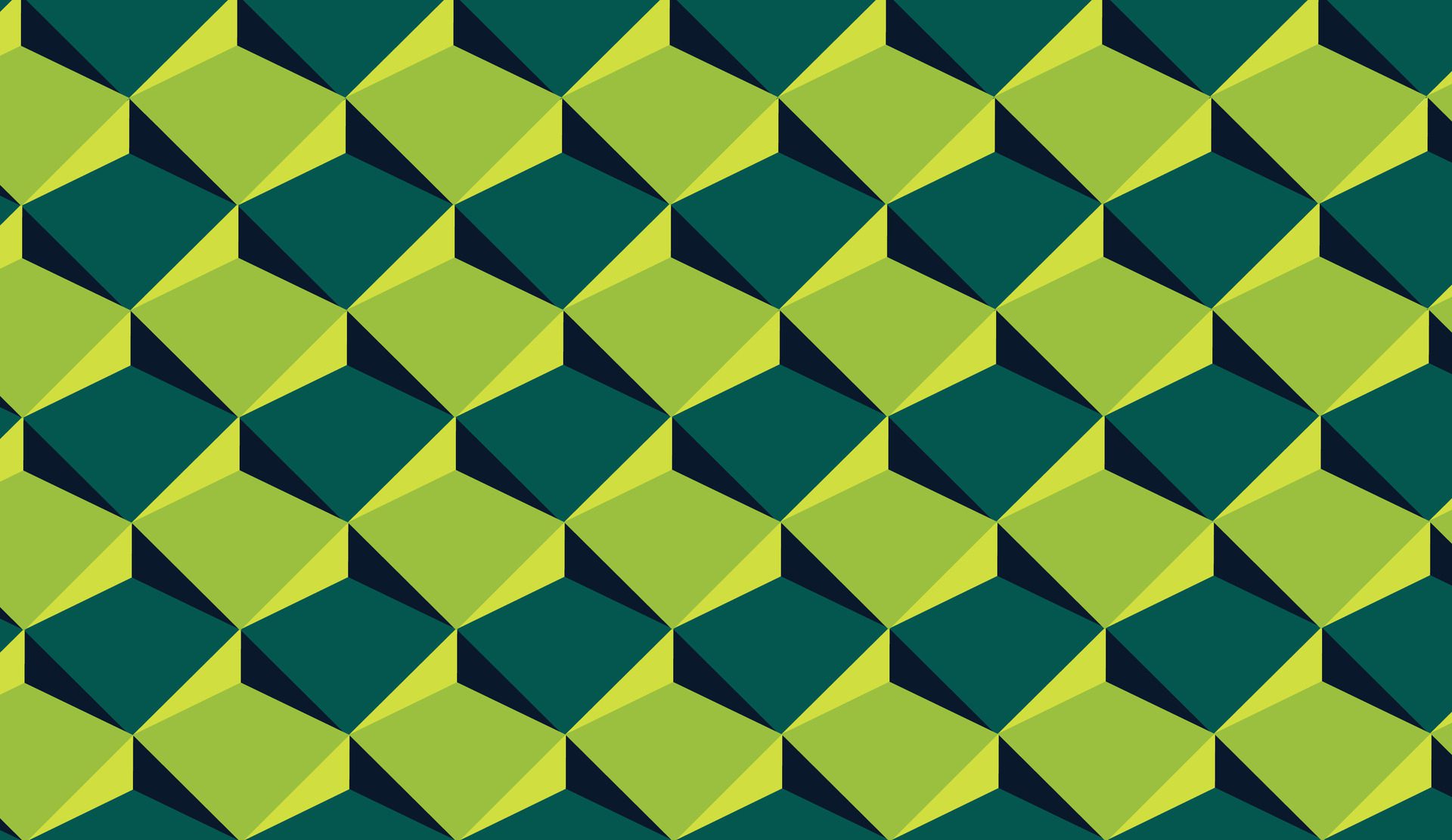 3D pateren wallapper design for studio walls in light green and dark green Free Vector