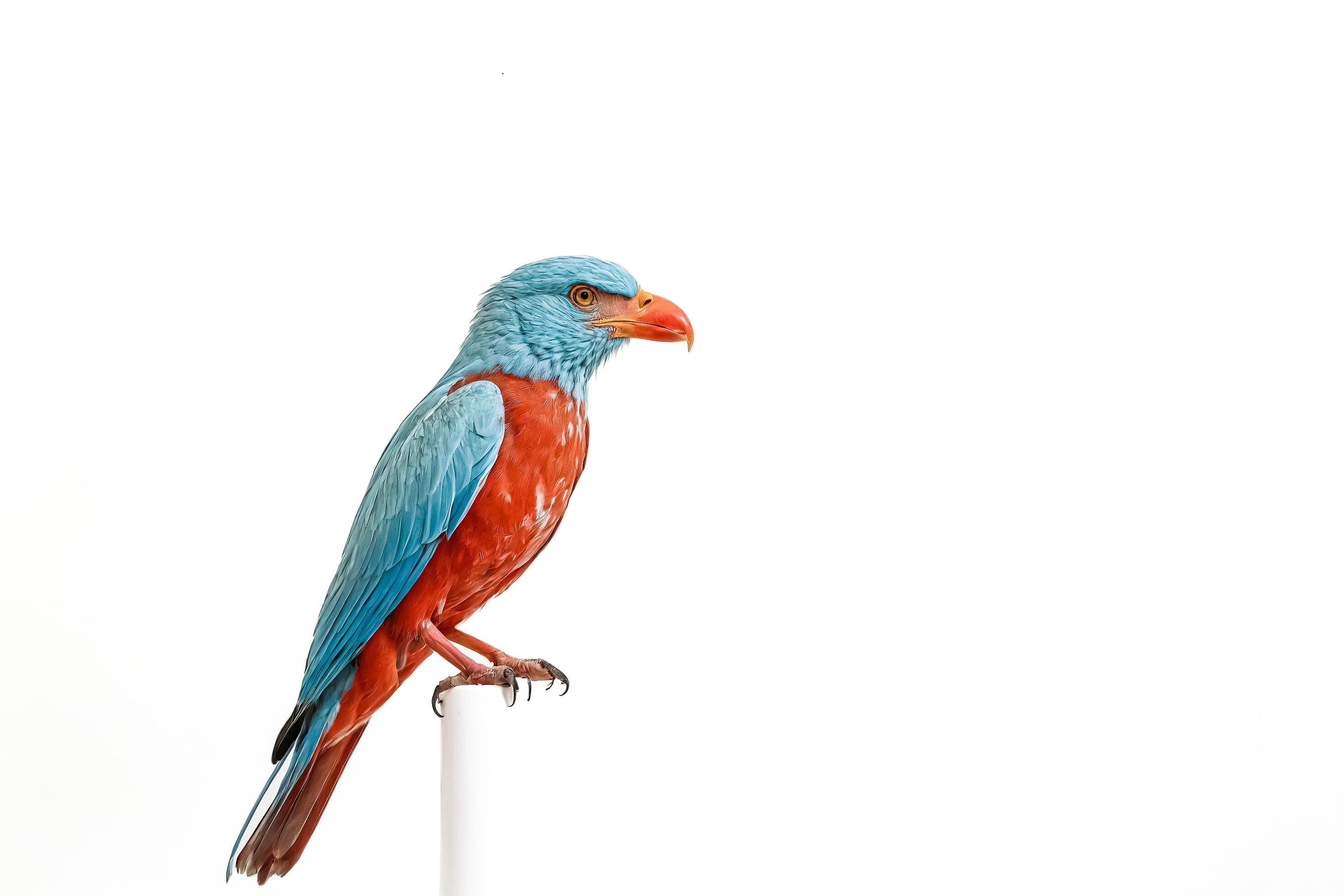 Blue-winged Pitta on White Background Stock Free