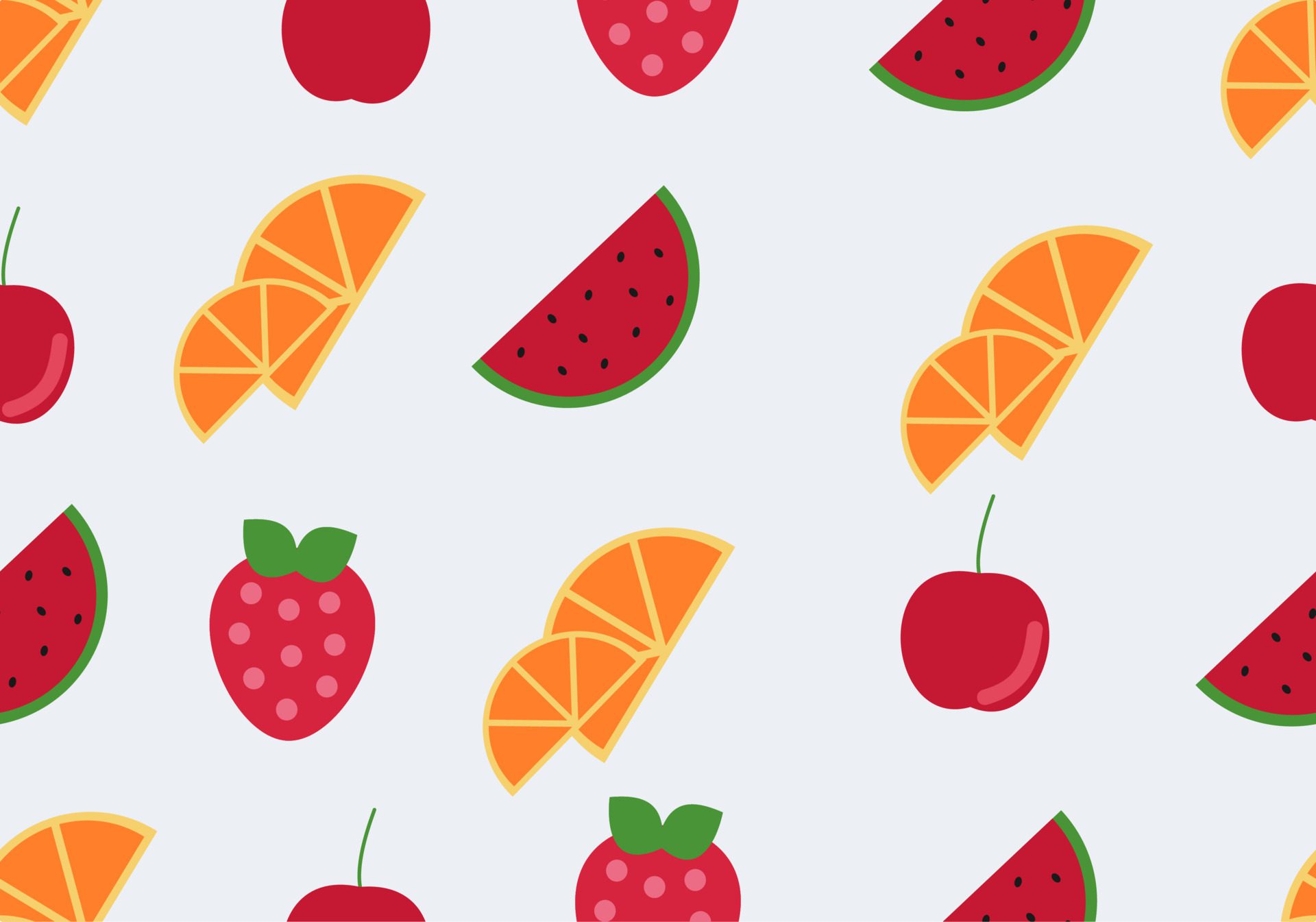 Vector tropical fruit seamless repeat pattern design background. Perfect for modern wallpaper, fabric, home decor, and wrapping projects. Free Vector and Free SVG