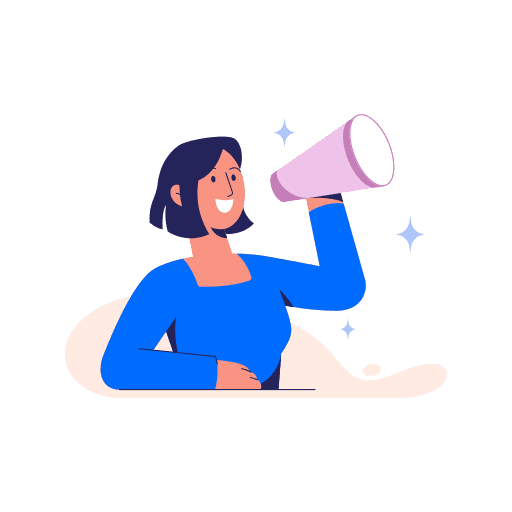 Shout, announcement, megaphone illustration