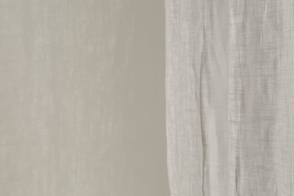 White linen curtain – background – wallpaper Stock Free