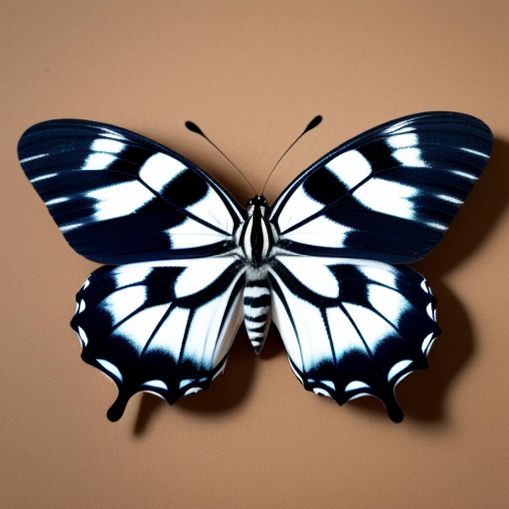 Zebra stripe butterfly by by @ai_generated