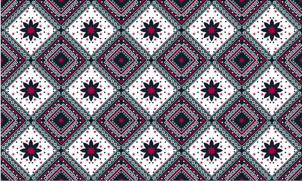 Abstract ethnic ikat chevron pattern Free Vector