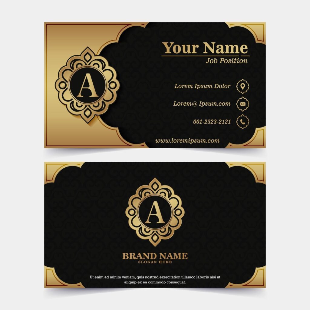 Luxury ornamental logos and business cards template Stock Free