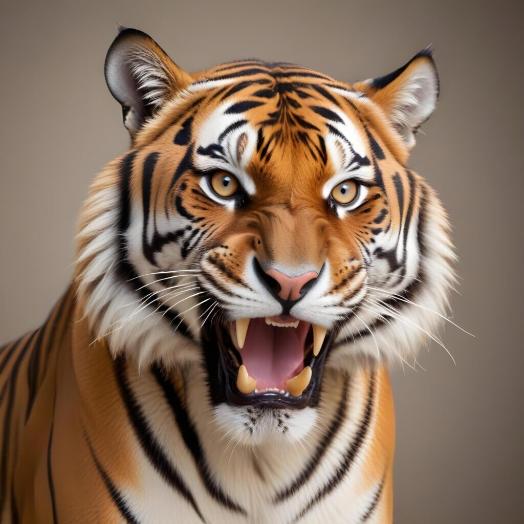 Tiger on plain background Stock Free