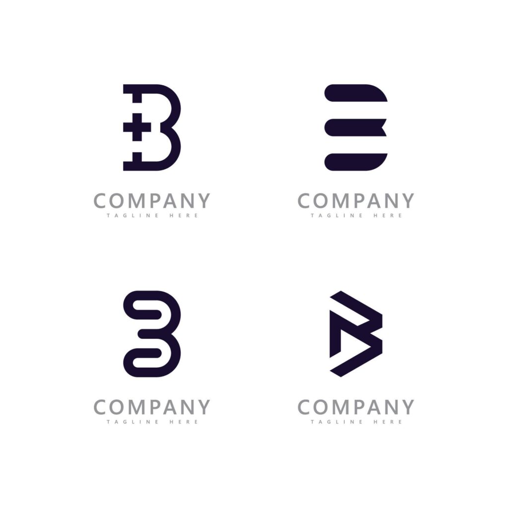 Letter B. Emblem, logo and identity icon templates Stock Free