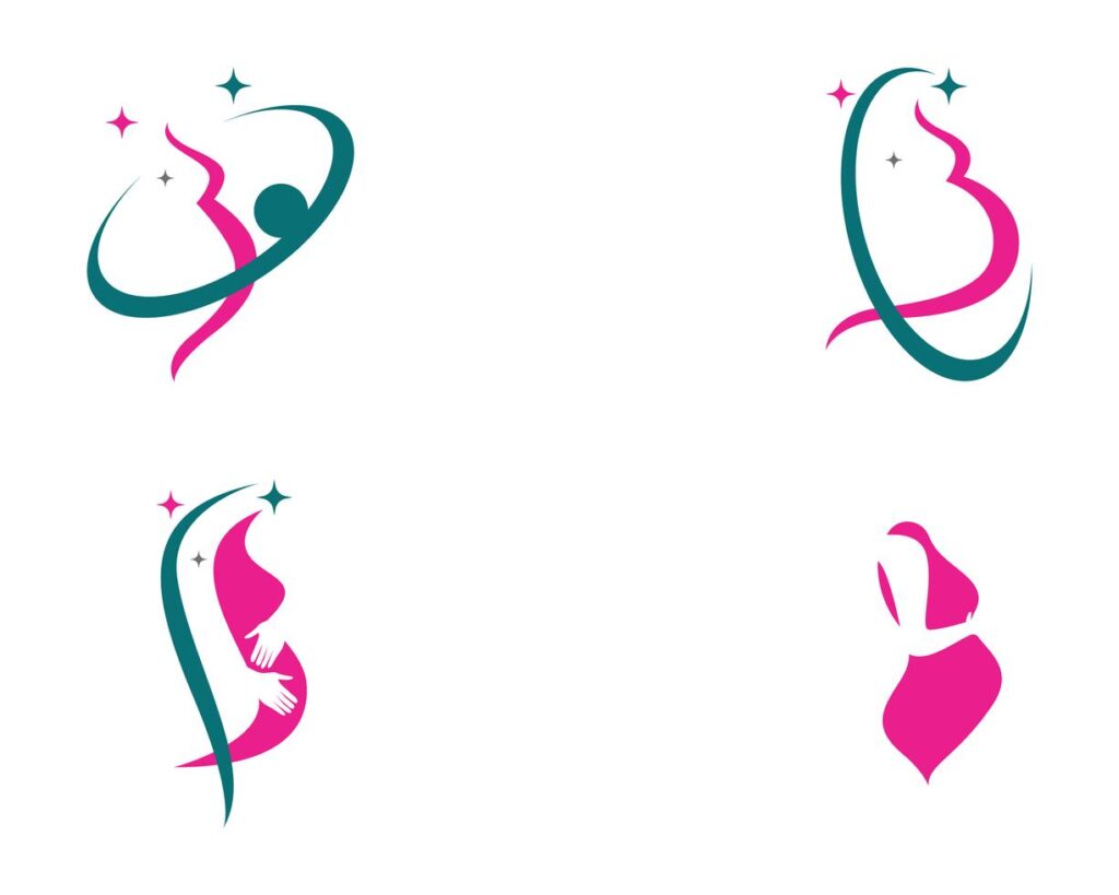 Pregnant logo template vector icon illustration Stock Free