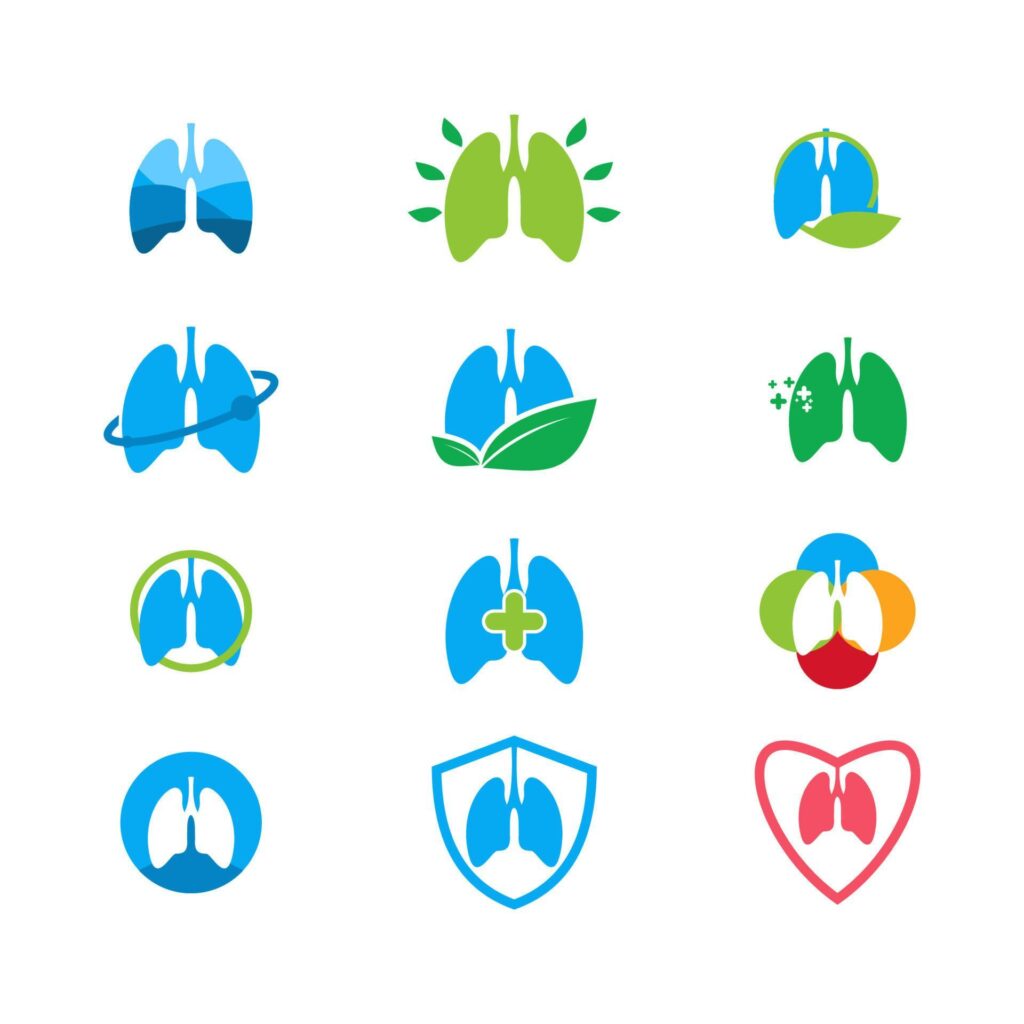 Illustration Vector Graphic of Lung Logo Batch. Perfect to use for Medical Company Stock Free