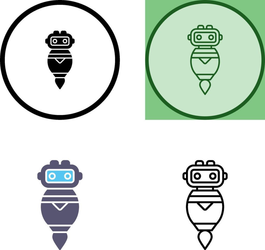 Robot Icon Design Stock Free