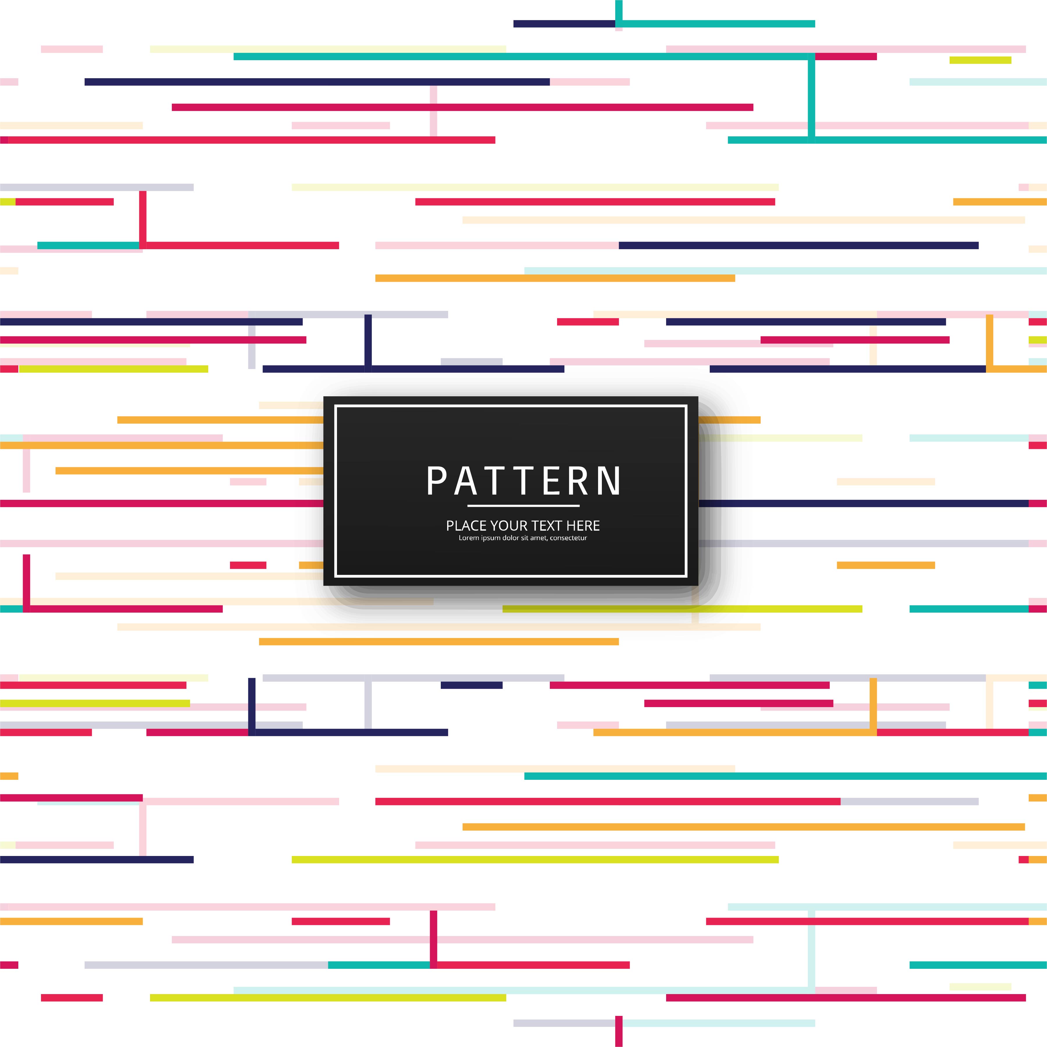 Abstract colorful lines pattern background Free Vector