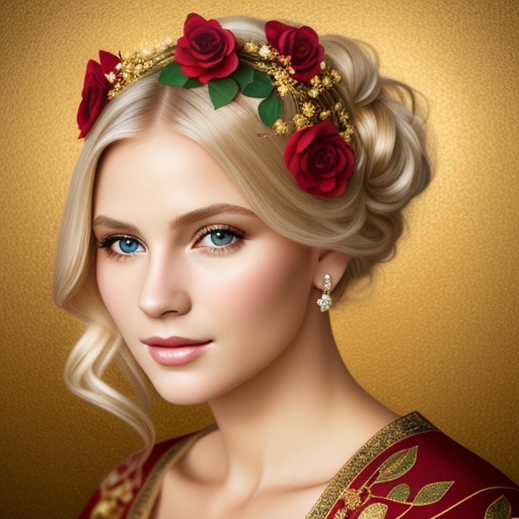 Piękna dziewczyna blondynka, elegancki by @ai_generated