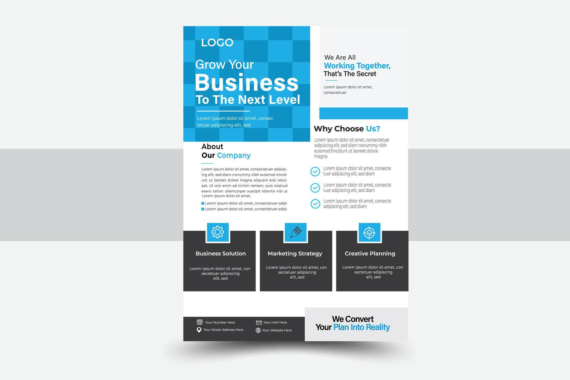 Profesional Business Flyer for Corporate Inc Free Stock Free