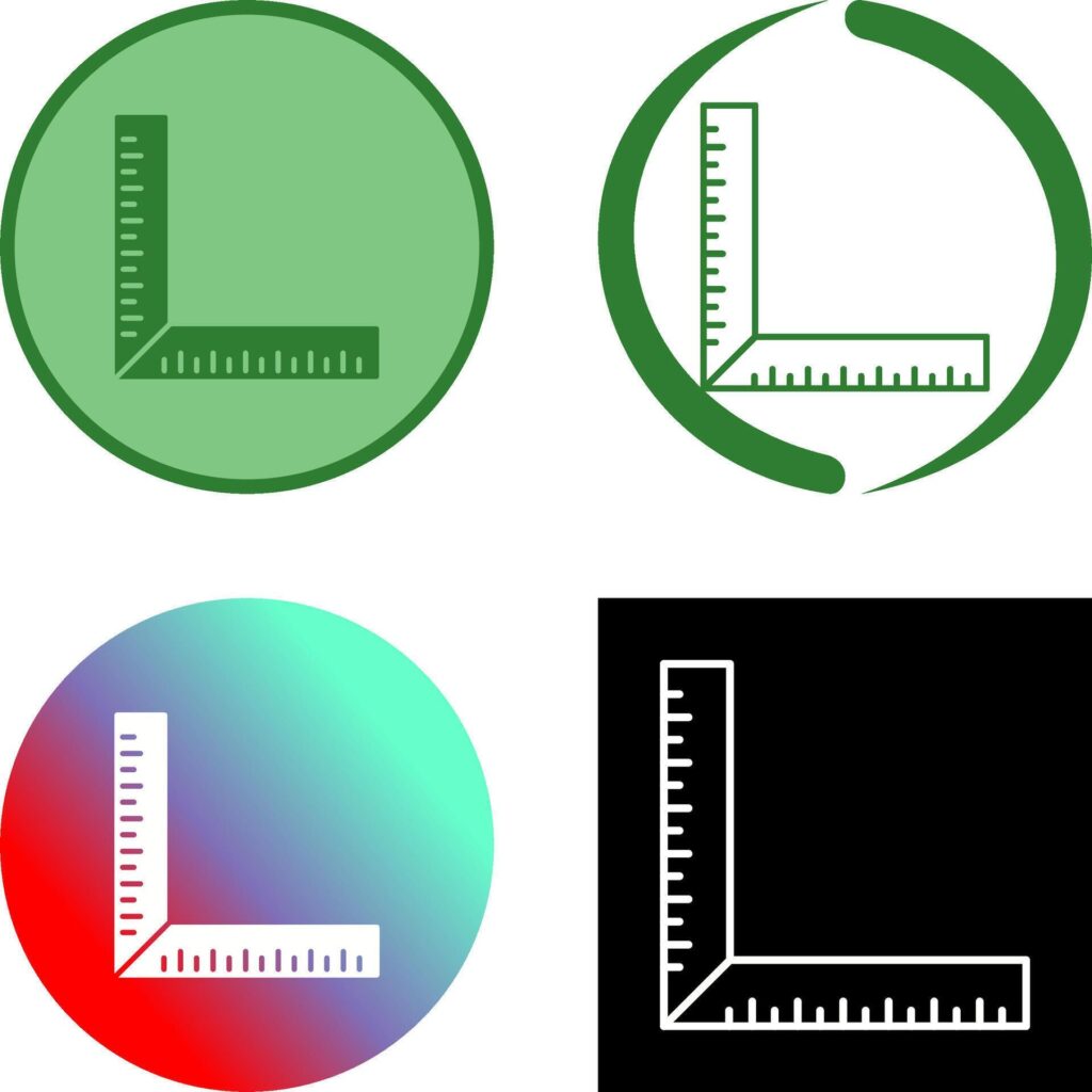 square Ruler Icon Design Stock Free