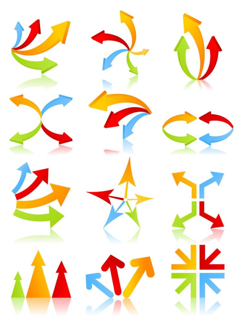 Collection of arrows for web design. A vector illustration Stock Free and Free SVG