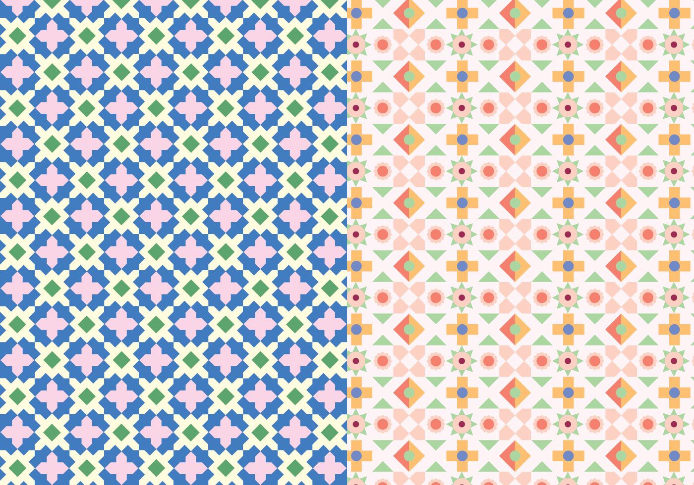 Decorative Mosaic Pattern Free Vector