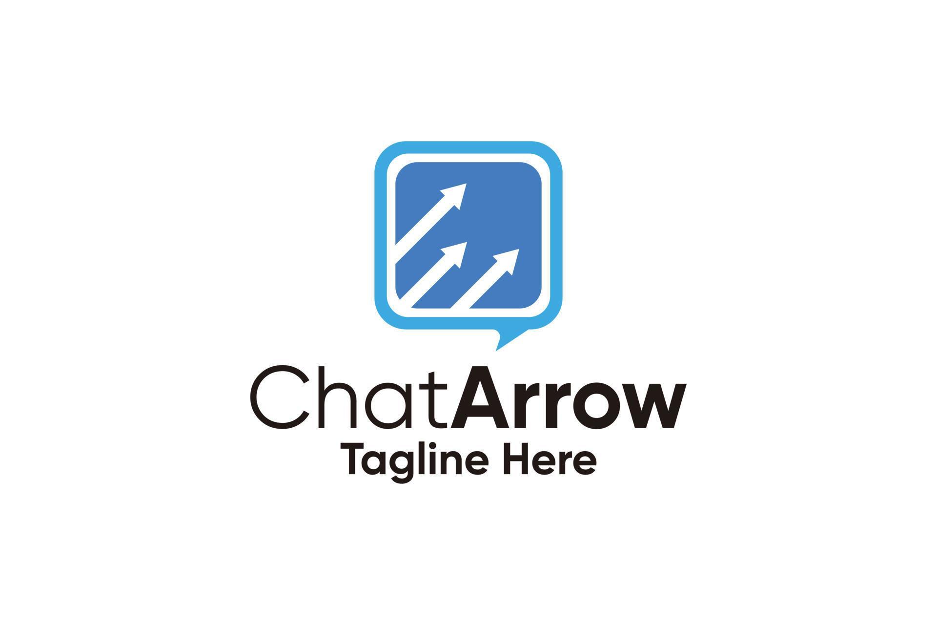 Chat arrow accounting logo vector design Stock Free