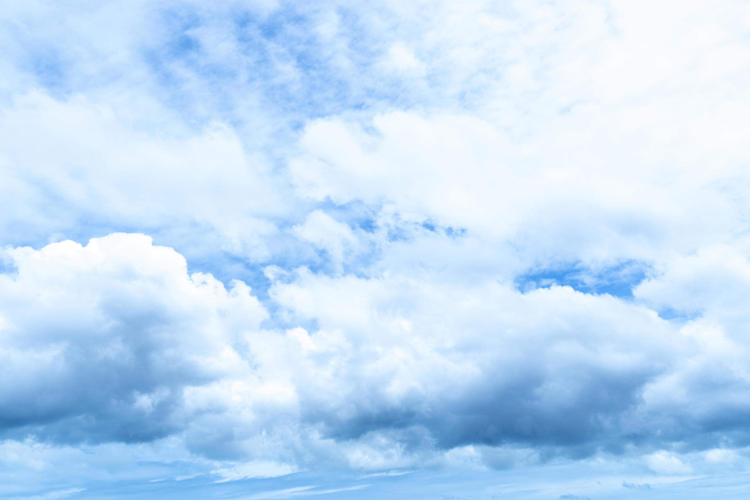 White clouds on the blue sky. for nature background. Stock Free