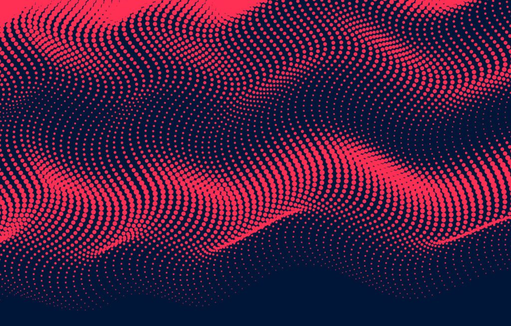 Red and Blue Halftone Color Background Free Vector