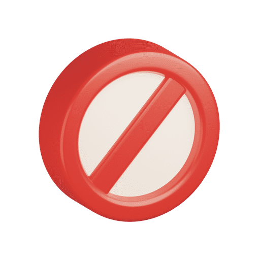 Forbidden, prohibited 3D illustration