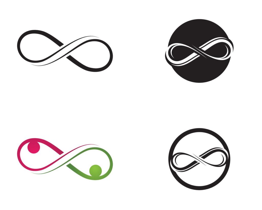 infinity logo and symbol set Stock Free