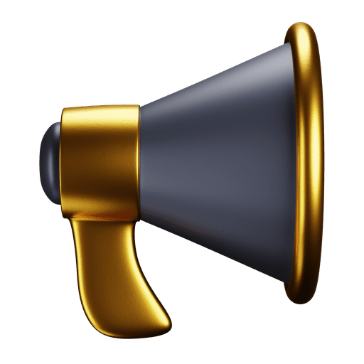 Megaphone 3D illustration