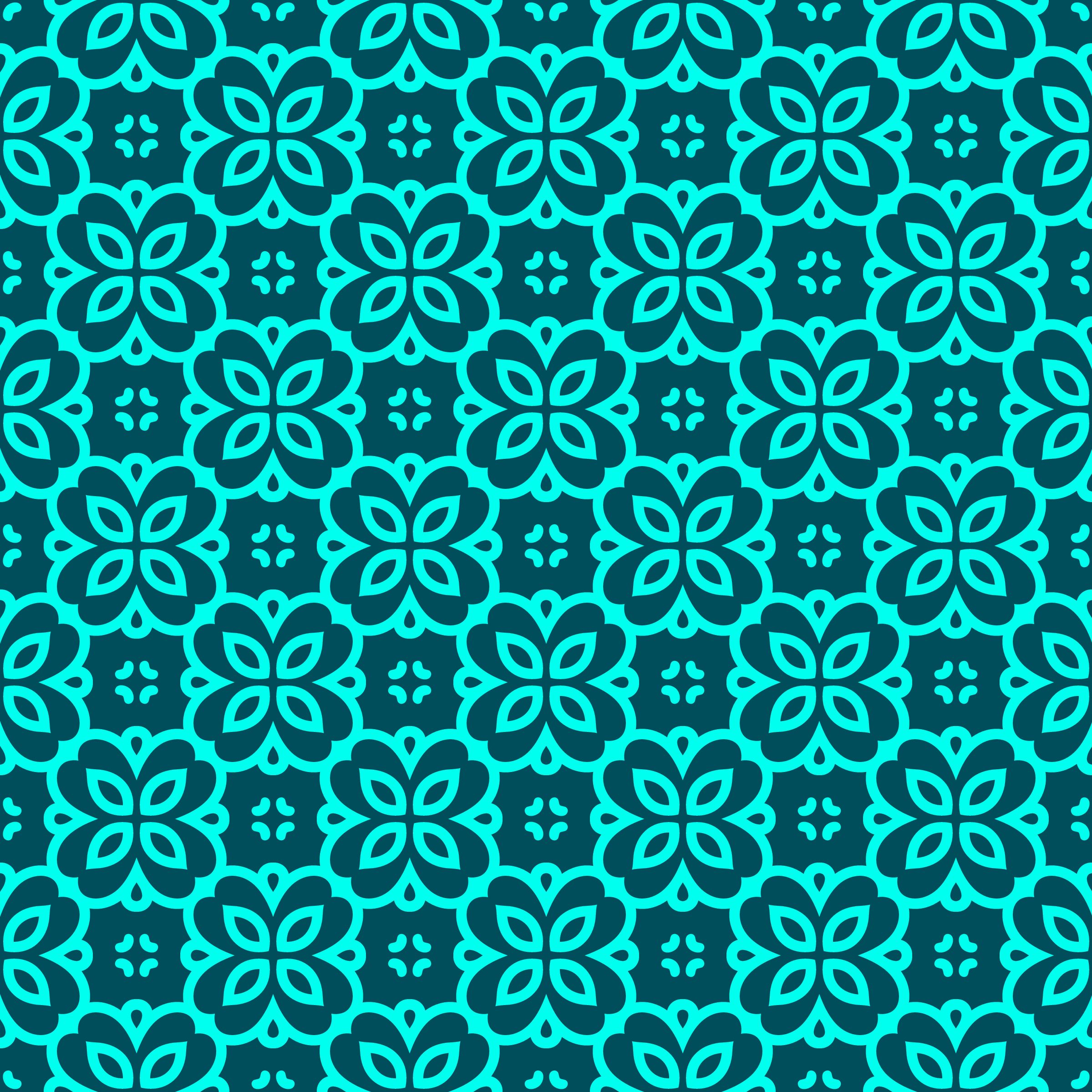 Turquoise and Teal Geometric Pattern Free Vector