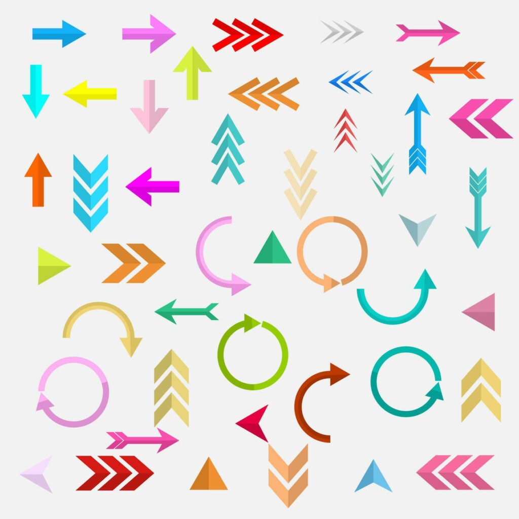 design arrow flat package Stock Free