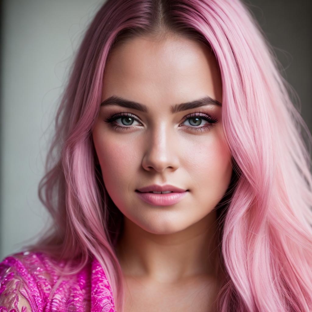 Pink Portrait photography,Realistic face,Natural by @ai_generated