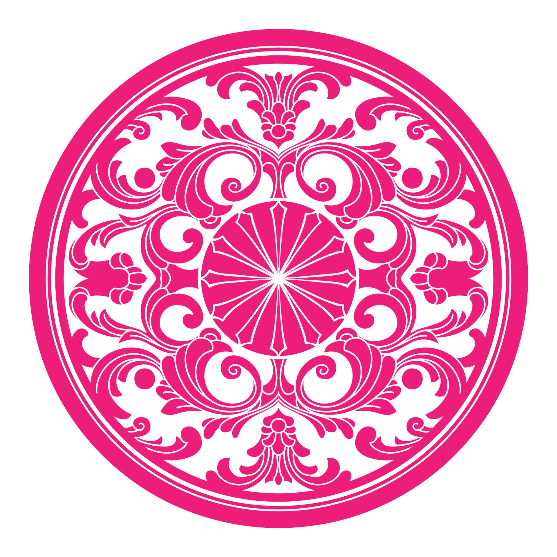 An intricate red pattern mandala style Free Vector