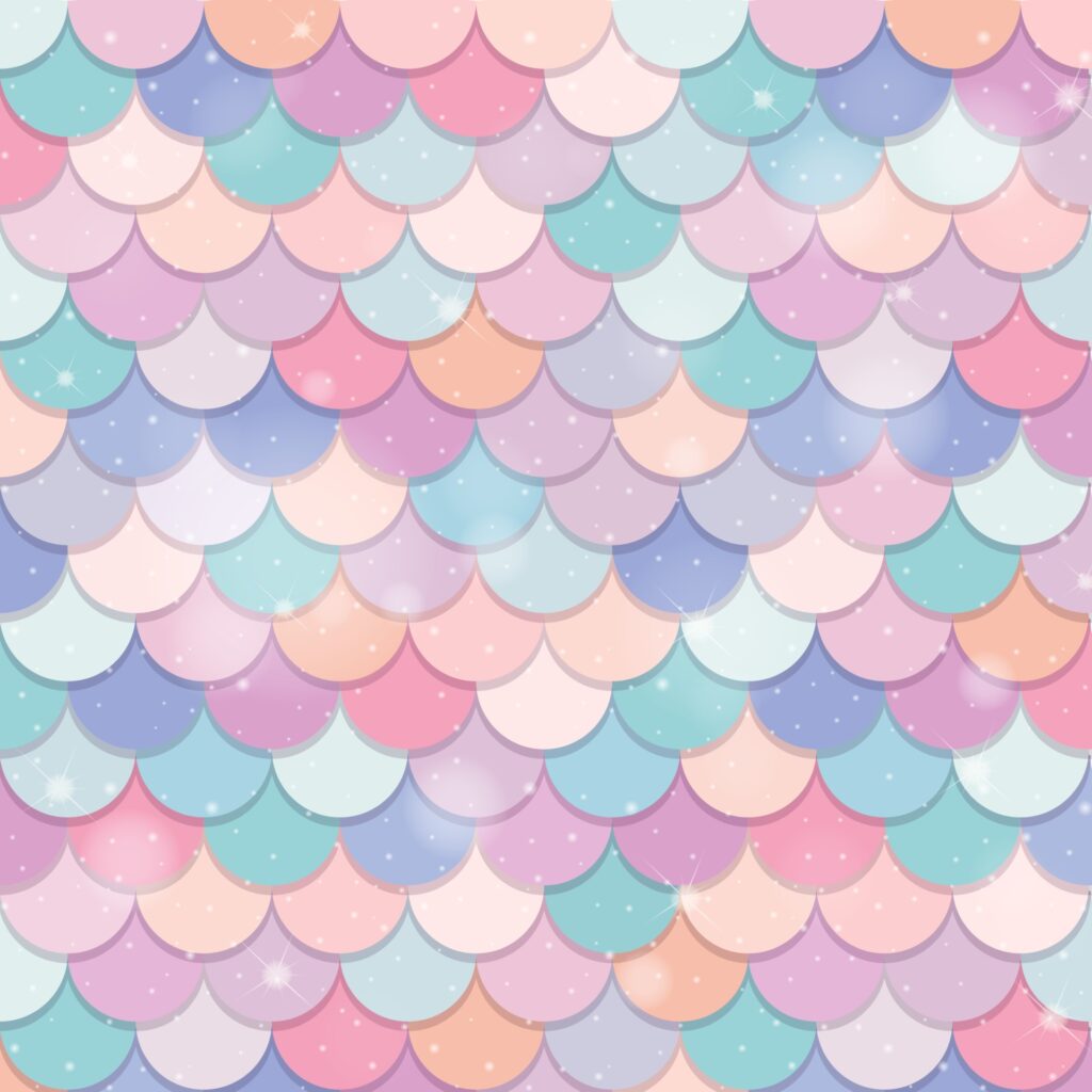 Fantasy mermaid scales seamless pattern Free Vector